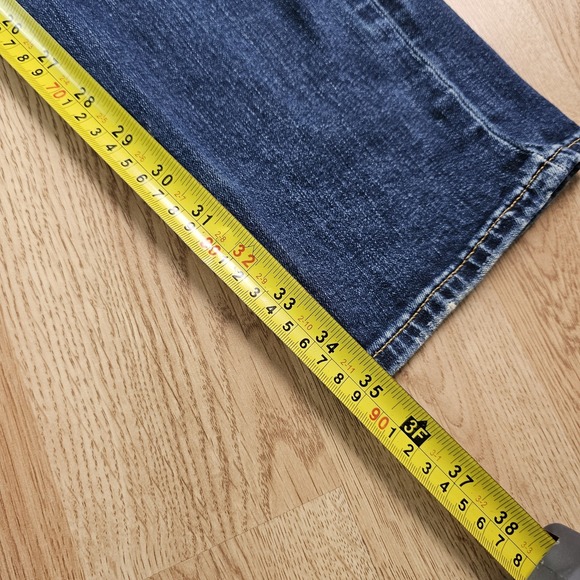 American Eagle Jeans Mens 34x36 Blue Slim Straight Dark Wash Skater Preppy - Picture 11 of 13